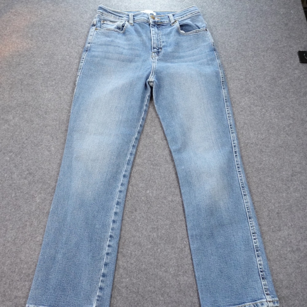 Antonio Melani Womens 29 High Rise Straight Leg Jeans Medium Wash Blue Denim